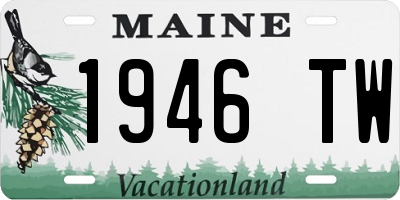 ME license plate 1946TW