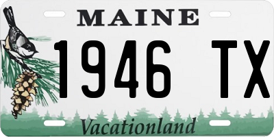 ME license plate 1946TX