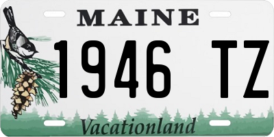 ME license plate 1946TZ