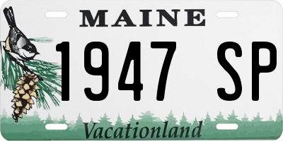 ME license plate 1947SP