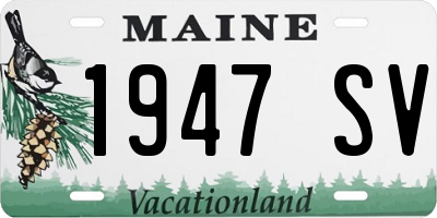 ME license plate 1947SV