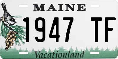 ME license plate 1947TF