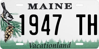 ME license plate 1947TH