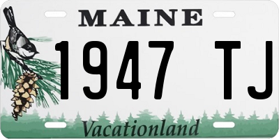 ME license plate 1947TJ