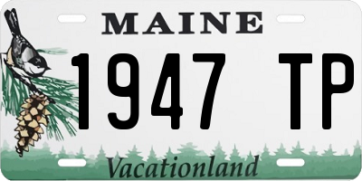 ME license plate 1947TP