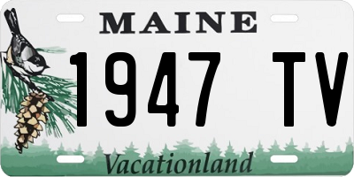 ME license plate 1947TV