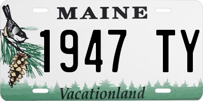 ME license plate 1947TY