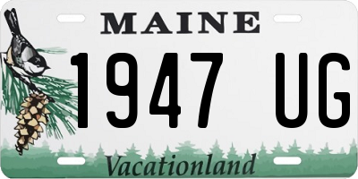 ME license plate 1947UG