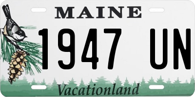 ME license plate 1947UN