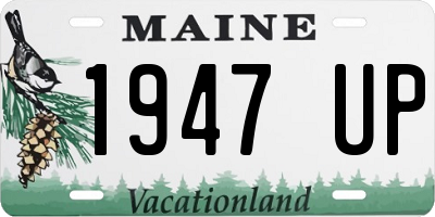 ME license plate 1947UP