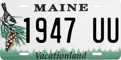 ME license plate 1947UU