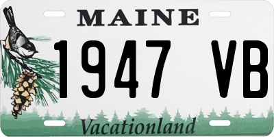 ME license plate 1947VB