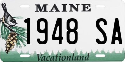 ME license plate 1948SA