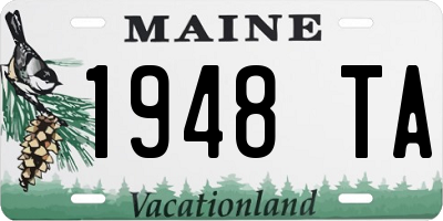 ME license plate 1948TA