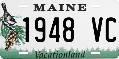 ME license plate 1948VC