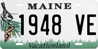 ME license plate 1948VE