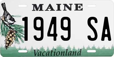 ME license plate 1949SA