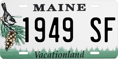 ME license plate 1949SF