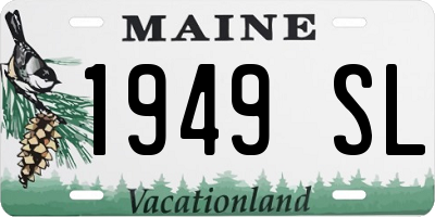 ME license plate 1949SL