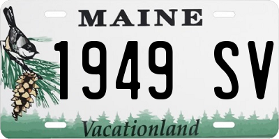 ME license plate 1949SV
