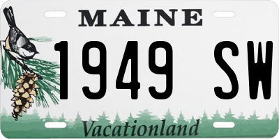 ME license plate 1949SW