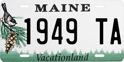 ME license plate 1949TA