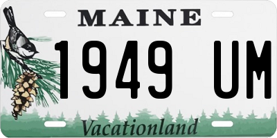 ME license plate 1949UM