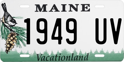 ME license plate 1949UV