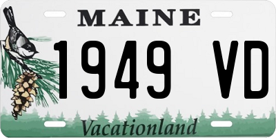 ME license plate 1949VD
