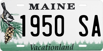 ME license plate 1950SA