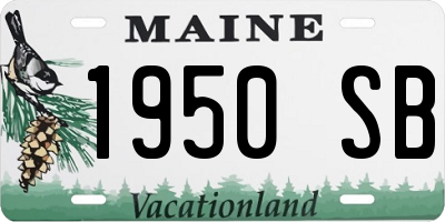 ME license plate 1950SB