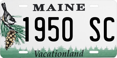 ME license plate 1950SC