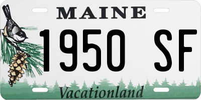 ME license plate 1950SF