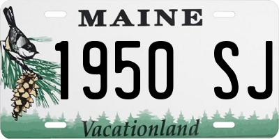 ME license plate 1950SJ