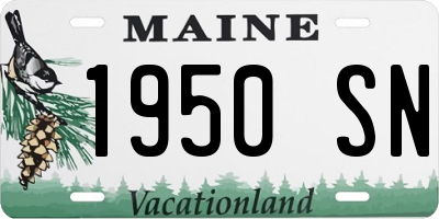 ME license plate 1950SN