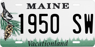 ME license plate 1950SW
