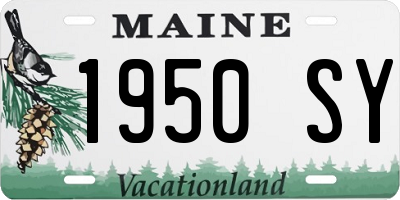 ME license plate 1950SY