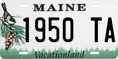 ME license plate 1950TA