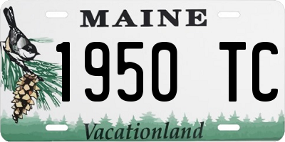 ME license plate 1950TC