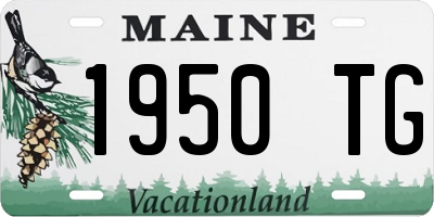 ME license plate 1950TG