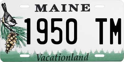 ME license plate 1950TM