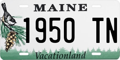 ME license plate 1950TN