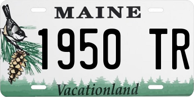 ME license plate 1950TR