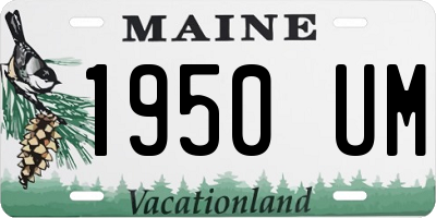 ME license plate 1950UM