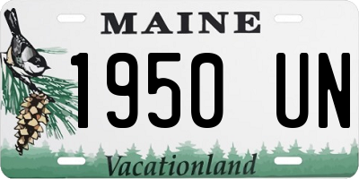 ME license plate 1950UN