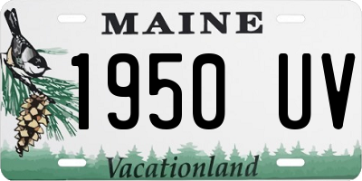 ME license plate 1950UV