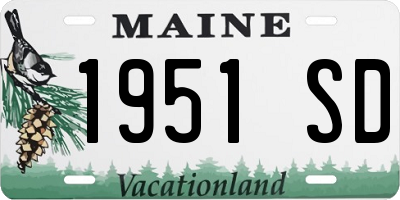 ME license plate 1951SD