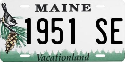 ME license plate 1951SE