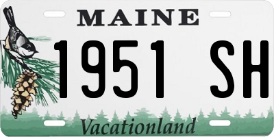 ME license plate 1951SH