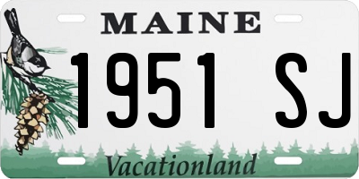 ME license plate 1951SJ